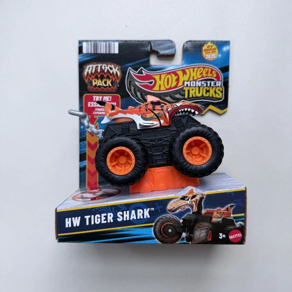 Hot Wheels Monster Trucks Attack Pack HW Tiger Shark 2026 Mattel New